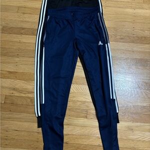 Adidas Women’s Black and Blue Pants Bundle of 2 Pants Size Small